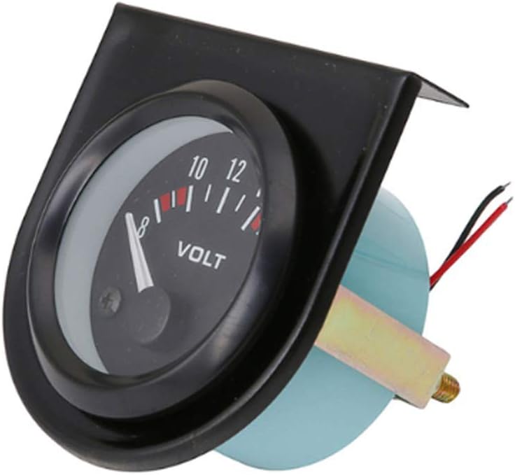 E Support Universal Car 2" 52mm Pointer Volt Voltage Gauge Meter Celsius White LED Light Indicator Display Electrical - Image 4